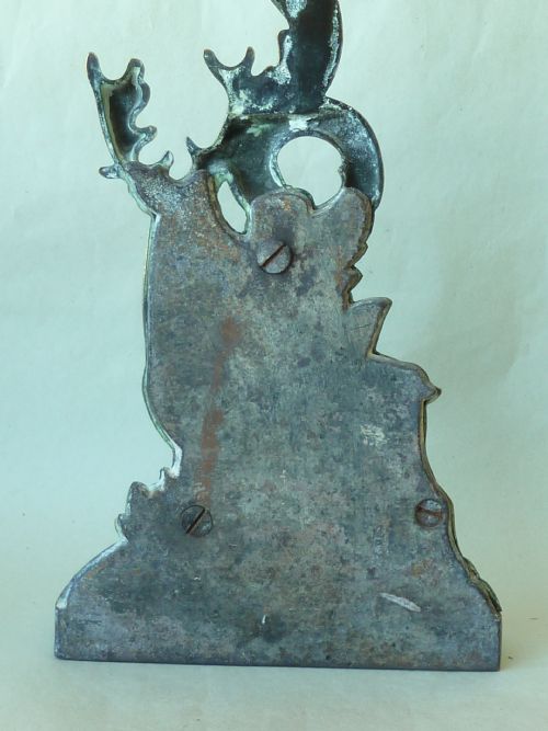 VICTORIAN BRASS STAG CAST IRON DOOR STOP DEER - ADDITIONAL PHOTO 3