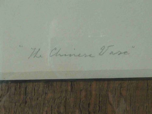 ORIGINAL HALL THORPE SIGNED 'THE CHINESE VASE' WOODCUT PRINT 1926 - ADDITIONAL PHOTO 5