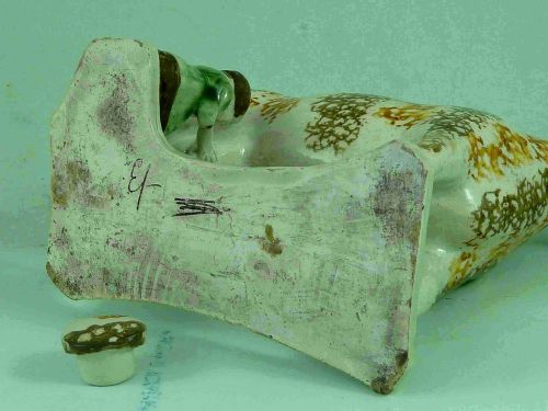 YORKSHIRE STAFFORDSHIRE PEARLWARE HOBBLED COW CREAMER MILKMAID FIGURE FLAT BASE - ADDITIONAL PHOTO 4