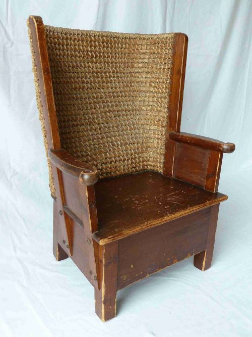 SCOTTISH ORKNEY CHILDS CHAIR PINE SMALL ARTS CRAFTS - ADDITIONAL PHOTO 5