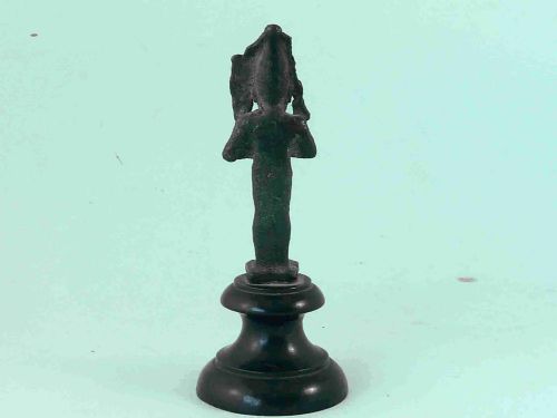 OSIRIS ANCIENT EGYPTIAN BRONZE FIGURE 500 BC STATUE ORIGINAL MOUNTED ANTIQUITY - ADDITIONAL PHOTO 1