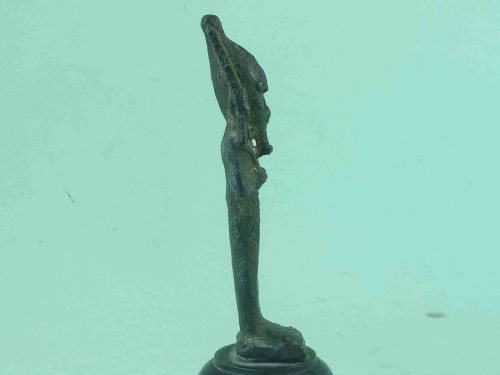 OSIRIS ANCIENT EGYPTIAN BRONZE FIGURE 500 BC STATUE ORIGINAL MOUNTED ANTIQUITY - ADDITIONAL PHOTO 3