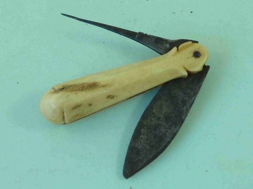 indian manuscript chettiar palm leaf bookkeepers knife antler scribes chit tally antique - CATEGORY: ANTIQUE MISCELLANEOUS - DATED 1880