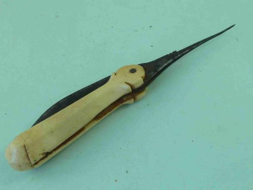 INDIAN MANUSCRIPT CHETTIAR PALM LEAF BOOKKEEPERS KNIFE ANTLER SCRIBES CHIT TALLY ANTIQUE - ADDITIONAL PHOTO 2