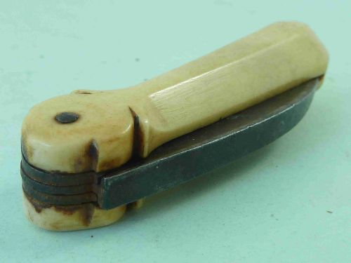 INDIAN MANUSCRIPT CHETTIAR PALM LEAF BOOKKEEPERS KNIFE ANTLER SCRIBES CHIT TALLY ANTIQUE - ADDITIONAL PHOTO 4