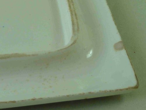 BLUE AND WHITE WEDGE CHEESE DISH COVER DAIRY MILK MAID BURGESS LEIGH BURSLEM CHESHIRE POTTERY PRINTED PATTERN VICTORIAN 1890 - ADDITIONAL PHOTO 8