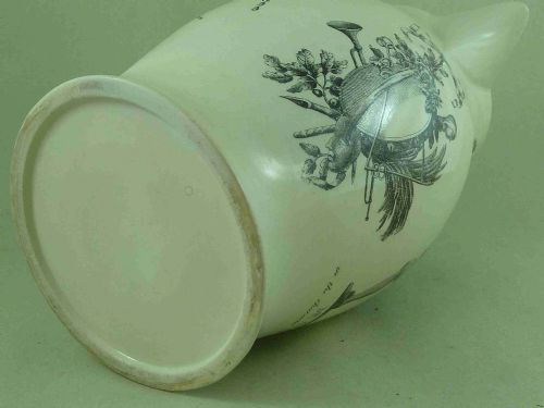 LARGE PRINTED CREAMWARE POTTERY JUG PITCHER ANTIQUE SHAKESPEARE GARRICK - ADDITIONAL PHOTO 9