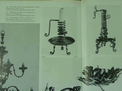 AUSTRIAN CANDLE HOLDER VIENNA WROUGHT IRON CANDLESTICK WAX TAPER STAND - ADDITIONAL PHOTO 3