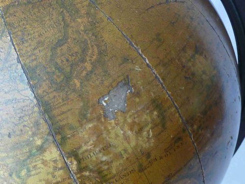 NEWTONS NEW IMPROVED TERRESTRIAL LIBRARY TABLE DESK GLOBE ANTIQUE - ADDITIONAL PHOTO 9