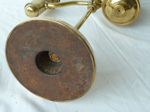 VICTORIAN BRASS OIL LAMP STUDENT LIBRARY STUDY OFFICE ARGAND DUPLEX - ADDITIONAL PHOTO 6