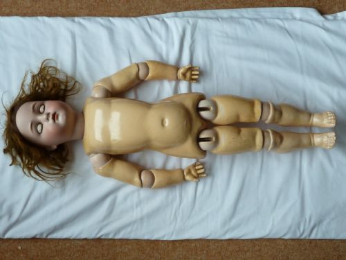 LARGE KAMMER REINHARDT SIMON HALBIG GERMAN BISQUE DOLL STAR 70 SLEEP EYES - ADDITIONAL PHOTO 10