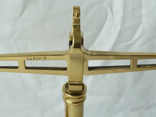 VICTORIAN BRASS SHOP SCALES BALANCE BRASS WEIGHTS HUNT CO LONDON - ADDITIONAL PHOTO 5