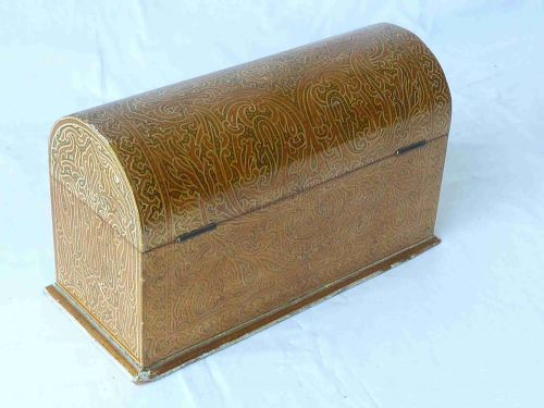 KASHMIRI DESK SET BLOTTER LETTER RACK PAPER KNIFE LACQUER INDIA - ADDITIONAL PHOTO 7