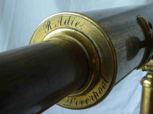 LIBRARY TELESCOPE R ADIE LIVERPOOL TRIPOD BRASS BOXED TABLE TOP - ADDITIONAL PHOTO 8