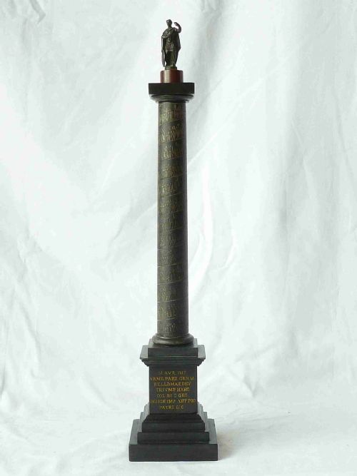ITALIAN ROME 19TH CENTURY COLUMN OF MARCUS AURELIUS GRAND TOUR SOUVENIR - ADDITIONAL PHOTO 2