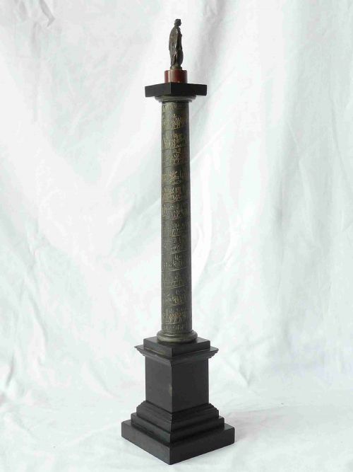 ITALIAN ROME 19TH CENTURY COLUMN OF MARCUS AURELIUS GRAND TOUR SOUVENIR - ADDITIONAL PHOTO 4