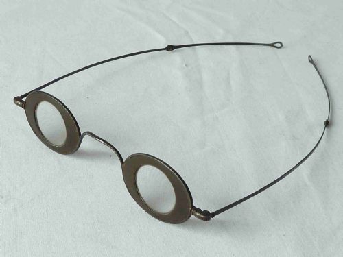 martin's margins spectacles oval horn blued steel antique - CATEGORY: ANTIQUE MISCELLANEOUS - DATED 1800