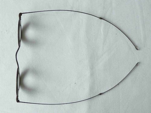MARTIN'S MARGINS SPECTACLES OVAL HORN BLUED STEEL ANTIQUE - ADDITIONAL PHOTO 4