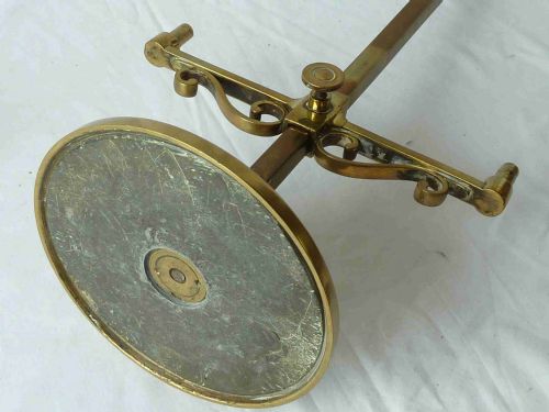 ENGLISH VICTORIAN BRASS CANDELABRA STUDENT TABLE LAMP CANDLESTICK BOUILLOTTE ANTIQUE - ADDITIONAL PHOTO 7