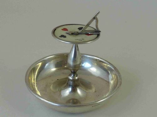 1907 SILVER TRUMP MARKER BRIDGE SUNDIAL ENGLISH STERLING HALLMARKED - ADDITIONAL PHOTO 1