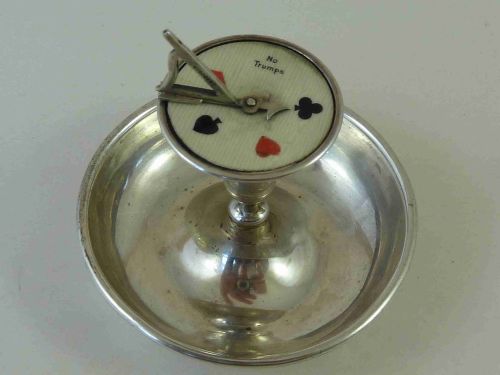 1907 SILVER TRUMP MARKER BRIDGE SUNDIAL ENGLISH STERLING HALLMARKED - ADDITIONAL PHOTO 2