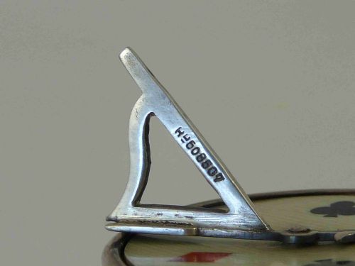 1907 SILVER TRUMP MARKER BRIDGE SUNDIAL ENGLISH STERLING HALLMARKED - ADDITIONAL PHOTO 4
