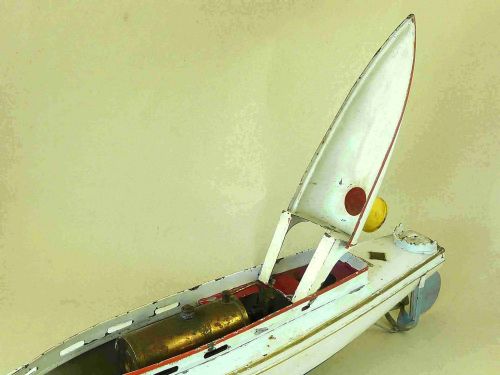 BING LIVE STEAM RACING POWER BOAT CRUISER GERMAN GBN TINPLATE TOY - ADDITIONAL PHOTO 9