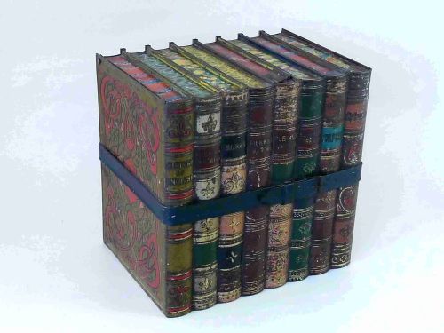 HUNTLEY PALMER LEATHER BOUND BOOKS BISCUIT TIN 'LITERATURE' LIBRARY SERIES - ADDITIONAL PHOTO 1