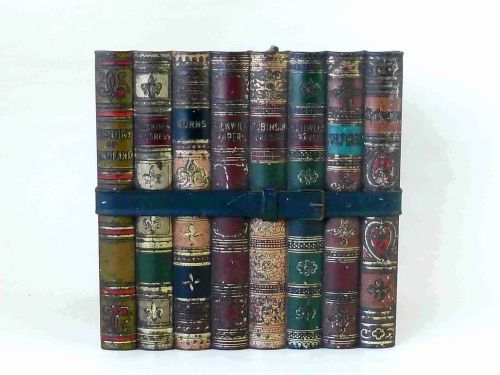 HUNTLEY PALMER LEATHER BOUND BOOKS BISCUIT TIN 'LITERATURE' LIBRARY SERIES - ADDITIONAL PHOTO 2