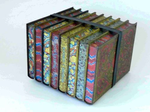 HUNTLEY PALMER LEATHER BOUND BOOKS BISCUIT TIN 'LITERATURE' LIBRARY SERIES - ADDITIONAL PHOTO 5