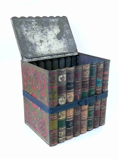 HUNTLEY PALMER LEATHER BOUND BOOKS BISCUIT TIN 'LITERATURE' LIBRARY SERIES - ADDITIONAL PHOTO 6