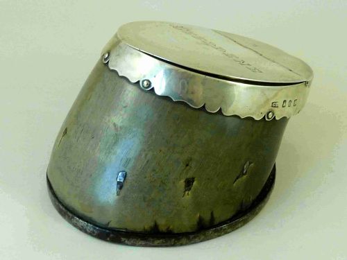 VICTORIAN DUBLIN SILVER HORSE HOOF BOX 1897 DEEPDENE IRISH PEERAGE TAXIDERMY - ADDITIONAL PHOTO 1