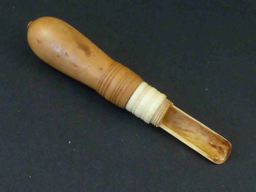 apple corer cheese scoop boxwood bone treen georgian - CATEGORY: ANTIQUE MISCELLANEOUS - DATED 19TH CENTURY