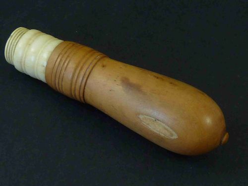 APPLE CORER CHEESE SCOOP BOXWOOD BONE TREEN GEORGIAN - ADDITIONAL PHOTO 5