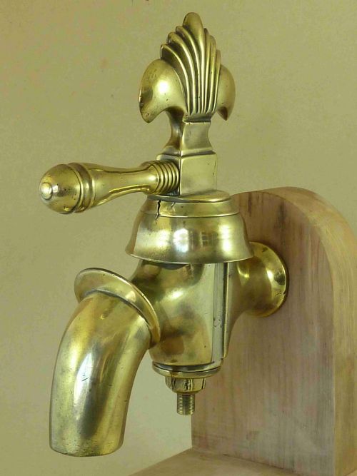 GIANT BRASS WATER TAP FAUCET BRONZE FLEUR DE LYS - ADDITIONAL PHOTO 2