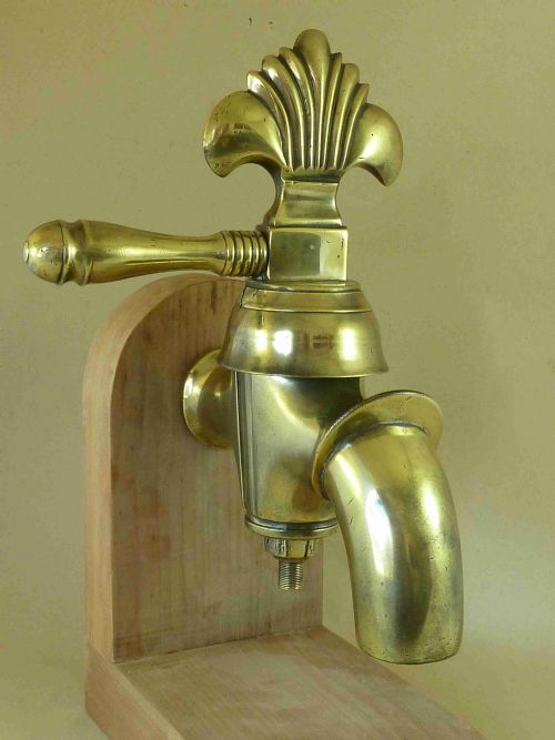 GIANT BRASS WATER TAP FAUCET BRONZE FLEUR DE LYS - ADDITIONAL PHOTO 5