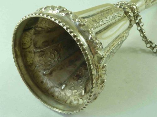 SOLID STERLING SILVER POSY HOLDER TUSSIE MUSSIE REEDED ENGRAVED ENGLISH - ADDITIONAL PHOTO 4