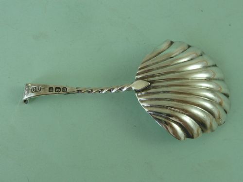STERLING SILVER TEA CADDY FITTED CADDY SPOON HALLMARKED 1912 GEORGE UNITE - ADDITIONAL PHOTO 7