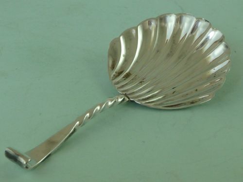 STERLING SILVER TEA CADDY FITTED CADDY SPOON HALLMARKED 1912 GEORGE UNITE - ADDITIONAL PHOTO 9