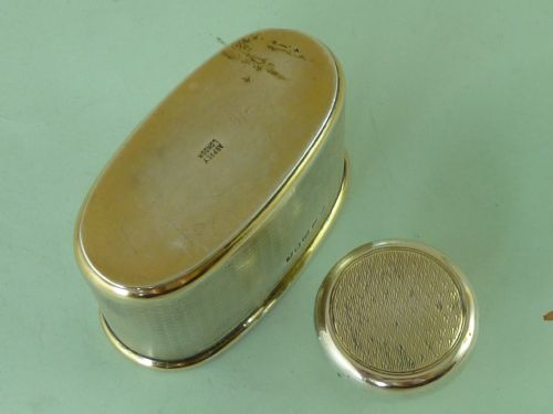 ASPREY STERLING SILVER GILT HIP FLASK LONDON 1914 GEORGE V - ADDITIONAL PHOTO 4