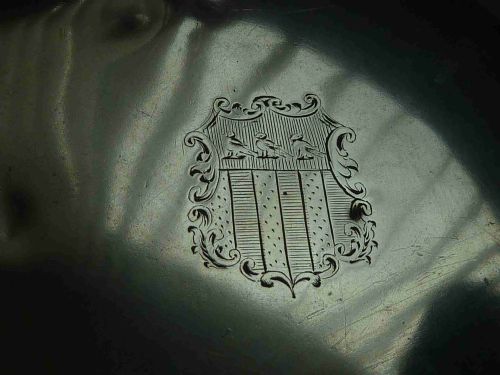 ENGRAVED POWDER HORN NAIVE FOLK ART ARMORIAL MOUNTED - ADDITIONAL PHOTO 6