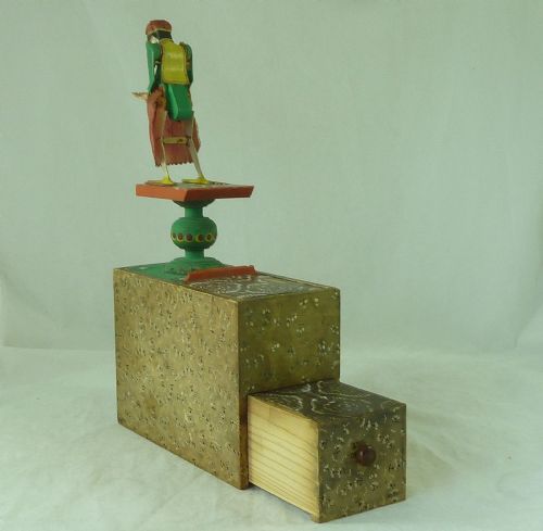 fig 1. 1840 German Tumbling Acrobat Gravity Toy Steps Papered Automaton