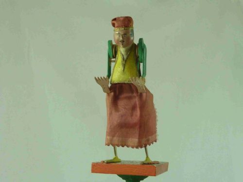 fig 2. 1840 German Tumbling Acrobat Gravity Toy Steps Papered Automaton