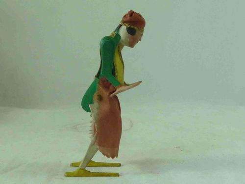 fig 3. 1840 German Tumbling Acrobat Gravity Toy Steps Papered Automaton