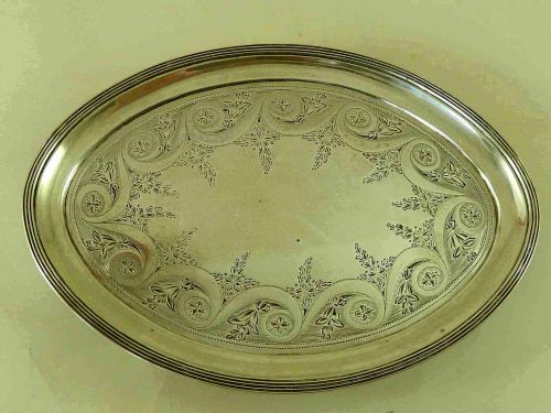 1794 PETER ANN BATEMAN HALLMARKED GEORGIAN SILVER TEAPOT STAND CARD TRAY - ADDITIONAL PHOTO 3