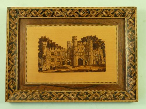 ERIDGE CASTLE TUNBRIDGE WARE WOOD MOSAIC PICTURE FRAME VICTORIAN ANTIQUE - ADDITIONAL PHOTO 6