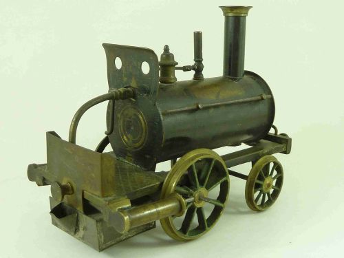 fig 3. Toy Live Steam Engine Locomotive Train Brass Birmingham Dribbler Piddler Stevens Model Dockyard 1880