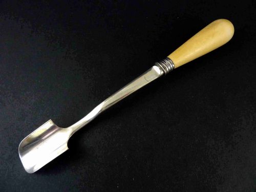 victorian silver plate and ivory stilton cheese scoop thomas wilkinson - CATEGORY: ANTIQUE SILVER - DATED 1860