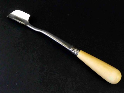 VICTORIAN SILVER PLATE AND IVORY STILTON CHEESE SCOOP THOMAS WILKINSON - ADDITIONAL PHOTO 3