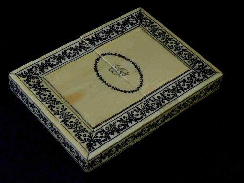 vizagapatam ivory visiting card case anglo indian - CATEGORY: ANTIQUE MISCELLANEOUS - DATED 19TH CENTURY